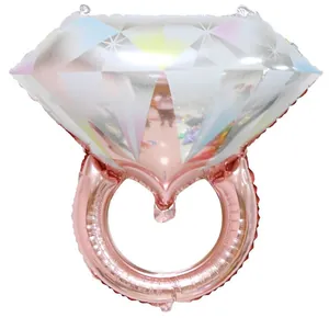 Globo de anillo de diamante oro rosa para decoración de bodas y celebraciones