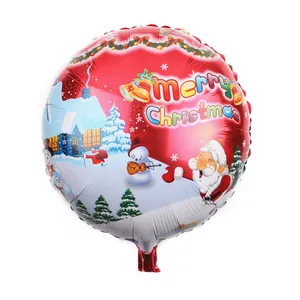 Detail von 18 Zoll Weihnachtsballon aus Folie mit Weihnachtsmann und Schneemann