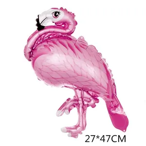 Ballon flamant rose en aluminium avec motifs de plumes pour décorations de mariage