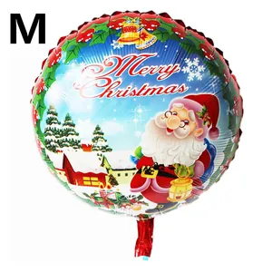 18-Zoll Weihnachtsballon aus Folie mit Weihnachtsmann und Winterlandschaft Design