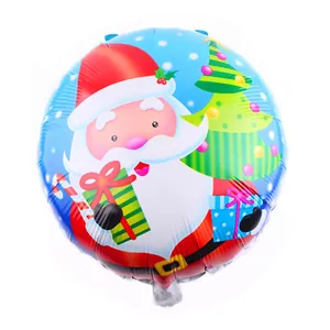 18-Zoll Weihnachts-Folienballon mit Cartoon-Weihnachtsmann und festlichen Motiven