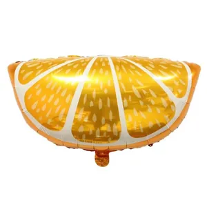 Ballon décoratif en aluminium en forme de tranche d'orange pour fête d'anniversaire