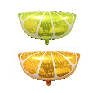 Ballons mignons en aluminium en forme de tranches de citron vert et d'orange pour fête
