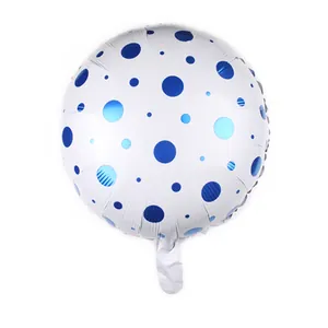 Polka dot 18-inch round foil balloon for birthday party and festive decoration