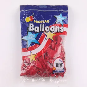 Pack of 100 biodegradable 5-inch red latex balloons for party and wedding decorations