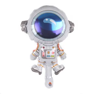 Mini astronaut foil balloon for space themed birthday party decoration with metallic finish