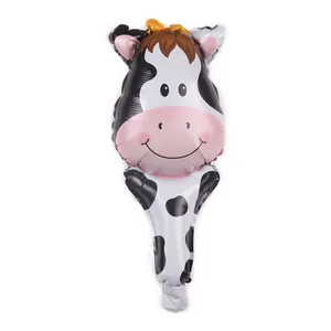 Ballon de vache en aluminium avec taches noires et blanches pour fête d'anniversaire
