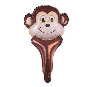 Ballons De Dessin Animé En Aluminium Portatifs Bâton Gonflable Forme D'Animal Pour Décoration De Fête D'Anniversaire Enfant