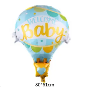 Μπαλόνι αλουμινίου αερόστατο με εκτύπωση WELCOME Baby για πάρτι γενεθλίων 80x61cm
