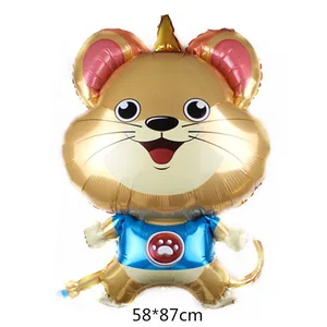 Détails des dimensions du ballon en aluminium souris 58x87cm pour décoration de fête