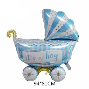 Μπαλόνι καροτσάκι It's a Boy για baby shower και διακόσμηση πάρτι γενεθλίων αγοριού