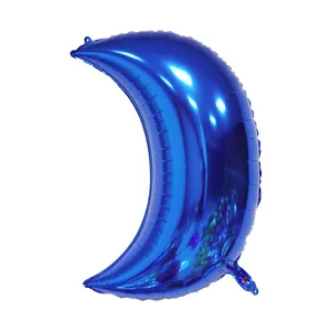 Ballon en aluminium lune croissante bleu roi 36 pouces pour décorations de fête éclatantes