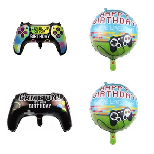 Game Controller Shape Aluminum Foil Balloons Level Up Birthday Party Decorations Mylar Balloon Video Game Party Supplies For Boys Kids