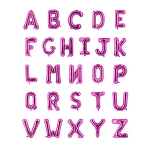 Ensemble de ballons alphabet A-Z de 16 pouces rouge rose pour décor de mariage et fête