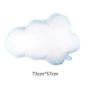 Wit-blauw gradiënt wolk folieballon voor feestdecoratie van 73 cm bij 57 cm