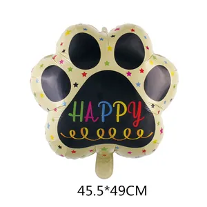 Süßer Pfotenabdruck Folienballon für Haustier-Geburtstagsparty-Deko 45x49cm