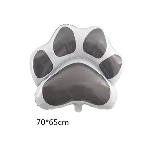 Cartoon dog paw print aluminum foil balloon for birthday party decorations 70x65cm