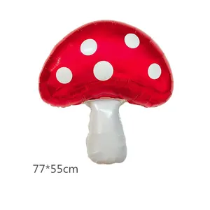 Cartoon Mushroom Crown Snowflake Shape Foil Balloons Aluminum Film Party Decoration For Birthday Wedding Holiday Celebration