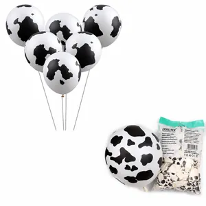 12 Zoll 2,8g dicke Latexballons mit Kuhprint-Muster für Partydekoration in zwei Größen