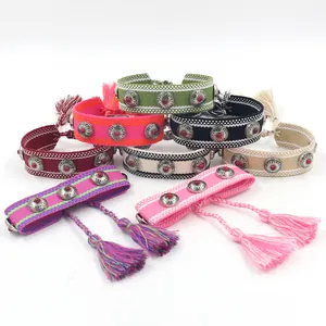 Bohemian Woven Friendship Bracelet With Metal Rivets Tassel Handmade Ethnic Style Adjustable Wristband Jewelry For Women