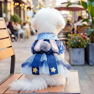 Easter Bunny Pet Dog Dress Cute Rabbit Ear Tutu Mesh Skirt For Small Dogs Cats Puppy Princess Apparel Spring Celebration Outfit