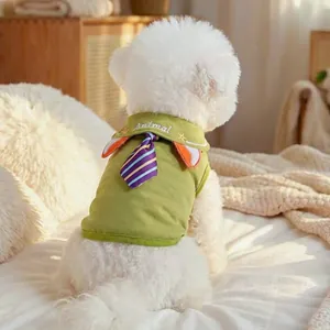 Akademie-Stil Haustier Ärmellose Weste Jacke Für Kleine Hunde Katzen Fuchs Fliege Stickerei Welpen Kleidung Komfortable Bekleidung