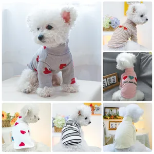 Collage showing various colors of soft high-neck ribbed knit sweaters for small dogs