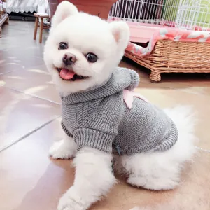 Suéter de Punto Suave para Mascotas Con Capucha Ropa de Invierno Cálida para Perros Con Patrón de Estrella para Perros Pequeños Gatos Cachorros