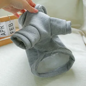 Detail showing the thick white fleece lining of a grey pet hoodie for cats and dogs