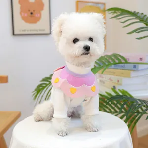 Cute Pet Bib Dog Scarf Cat Bandana With Heart Duck Animal Patterns Soft Polyester Pet Scarf Decorative Collar Birthday Party Accessories