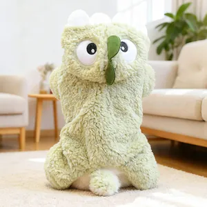 Costume da mostro verde per cani in caldo peluche per cani di piccola taglia in casa