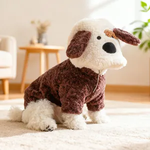 Süßer Hunde-Fleece-Hoodie für kleine Haustiere mit Cartoon-Ohren und warmem Plüschstoff