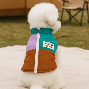 Gilet per Cani e Gatti Caldo Invernale Giacca Imbottita Antivento In Pile Con Cerniera Abbigliamento per Animali Piccola Taglia
