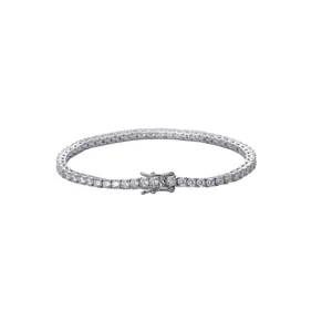 Detailansicht der Tennis-Kette aus 925er Sterlingsilber mit 4mm Zirkoniasteinen