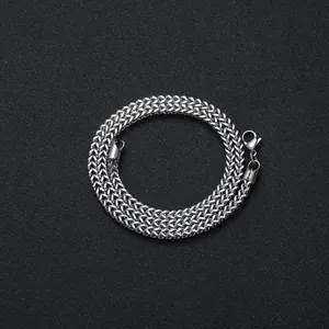 High-polished 3mm stainless steel Franco chain necklace with secure lobster clasp