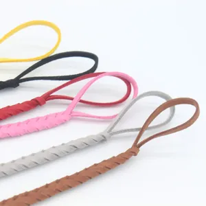 Attaches sucettes tressées en six couleurs avec anneaux en bois pour bébés