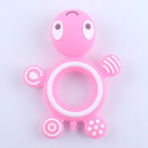 Silicone Turtle Baby Teether Toy For Infants 3 Months Plus BPA Free Soothing Molar Stick Textured Grip Sensory Toy
