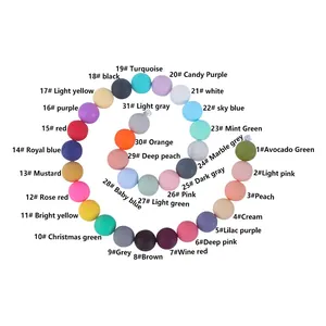 BPA Free Silicone Round Beads For Baby Teething Pacifier Chain DIY Jewelry Making Colorful Matte Teether Beads Accessory