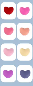Selection of colorful heart-shaped soft silicone beads for DIY pacifier clips and bracelets