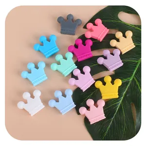 Crown Shape Food Grade Silicone Loose Beads BPA Free Teething Accessory For Baby DIY Pacifier Chain Necklace Jewelry Making