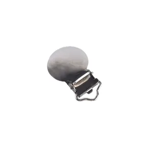 Round silver iron pacifier clip and suspender clamp for DIY baby chain accessories