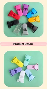 Clip per ciuccio colorate in plastica per massaggiagengive e accessori fai-da-te vari