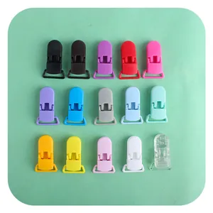 Clip per Ciuccio per Bambini Fai da Te Supporti per Catena per Ciuccio in Plastica Clip per Bretelle Anticaduta Multiuso per Catene per Massaggiagengive Accessori Artigianali
