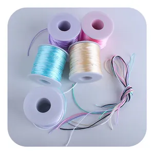 Cordon de soie tressé de 1,5mm multicolore pour attache-tétine DIY et bijoux faits main