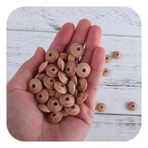 13mm Natur-Buchenholz Abstandsperlen für DIY Baby Schnullerketten und Beißringe
