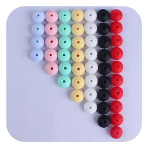 Food Grade Silicone Abacus Beads DIY Jewelry Making For Baby Teething Pacifier Chains Bracelets Handmade Accessories
