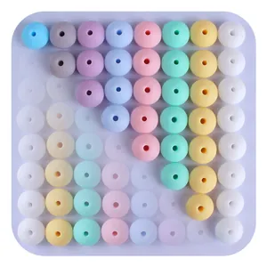 DIY colorful silicone abacus beads for baby pacifier clips and jewelry making accessories