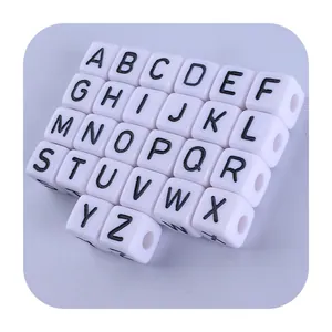 Plastic Alfabet Kralen Voor DIY Speenkoord Baby Vroeg Leren Kubus Letter Kralen DIY Sieraden Maken Benodigdheden