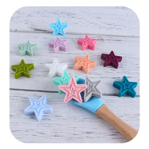 DIY Stern Silikonperlen in Macaron-Farben für Baby Beißringe und Schmuckherstellung