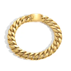 Detailed macro view of gold plated Cuban link chain showing polished heavy metal texture